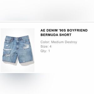 AE Denim 90’s Boyfriend Bermuda Shorts